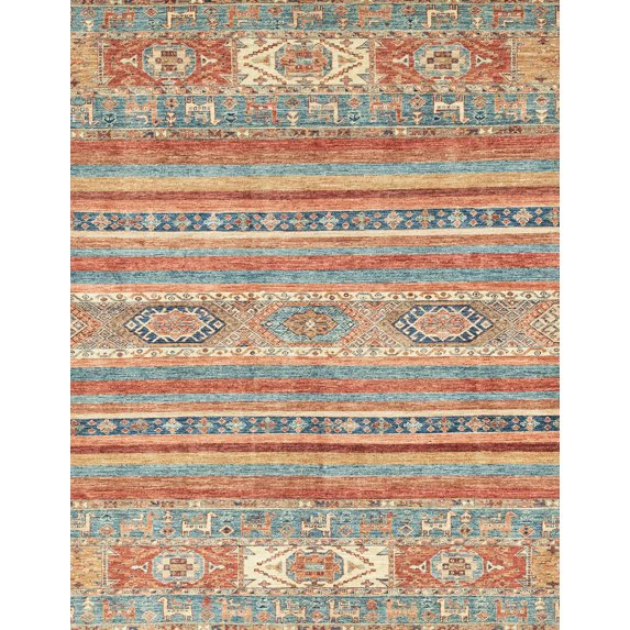Ahgly Company Indoor Rectangle Abstract Rust Pink Area Rugs, 2' x 5'