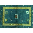 thumbnail image 1 of Ahgly Company Indoor Rectangle Abstract Turquoise Blue Contemporary Area Rugs, 2' x 4', 1 of 4