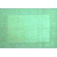 thumbnail image 1 of Ahgly Company Indoor Rectangle Abstract Turquoise Blue Contemporary Area Rugs, 2' x 5', 1 of 4