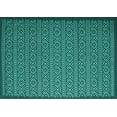 thumbnail image 1 of Ahgly Company Indoor Rectangle Abstract Turquoise Blue Contemporary Area Rugs, 5' x 7', 1 of 4