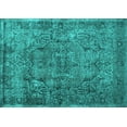 thumbnail image 1 of Ahgly Company Indoor Rectangle Abstract Turquoise Blue Contemporary Area Rugs, 5' x 7', 1 of 4