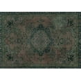 thumbnail image 1 of Ahgly Company Indoor Rectangle Abstract Turquoise Blue Modern Area Rugs, 2' x 5', 1 of 4