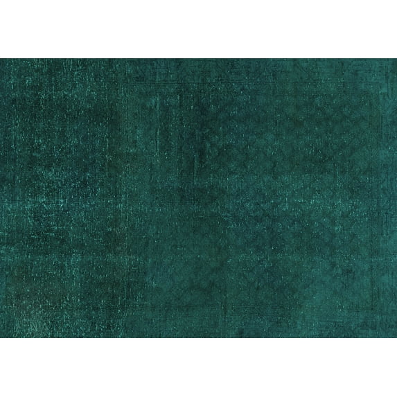 Ahgly Company Indoor Rectangle Abstract Turquoise Blue Modern Area Rugs, 5' x 7'
