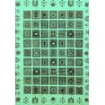 thumbnail image 1 of Ahgly Company Indoor Rectangle Abstract Turquoise Blue Modern Area Rugs, 5' x 8', 1 of 4