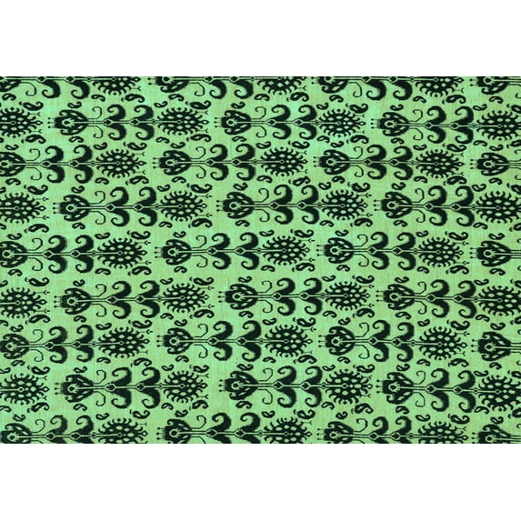 Ahgly Company Indoor Rectangle Abstract Turquoise Blue Modern Area Rugs, 6' x 9'