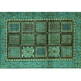 thumbnail image 1 of Ahgly Company Indoor Rectangle Abstract Turquoise Blue Modern Area Rugs, 6' x 9', 1 of 4