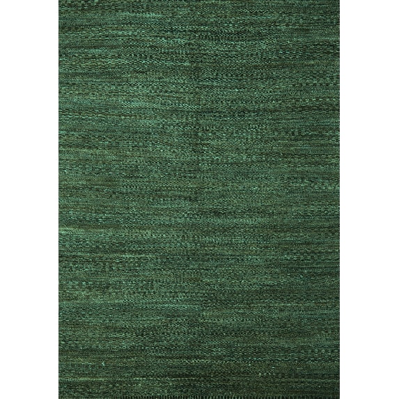 Ahgly Company Indoor Rectangle Abstract Turquoise Blue Modern Area Rugs, 7' x 9'