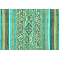 thumbnail image 1 of Ahgly Company Indoor Rectangle Abstract Turquoise Blue Modern Area Rugs, 8' x 12', 1 of 4