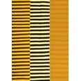 thumbnail image 1 of Ahgly Company Indoor Rectangle Abstract Yellow Contemporary Area Rugs, 2' x 5', 1 of 4