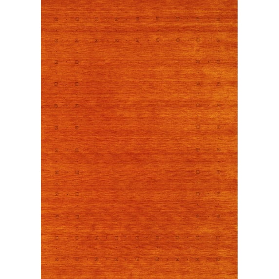 Ahgly Company Indoor Rectangle Abstract Yellow Contemporary Area Rugs, 4' x 6'