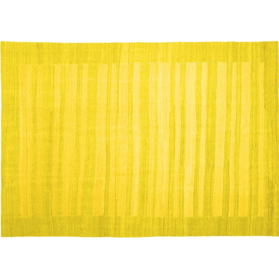 Ahgly Company Indoor Rectangle Abstract Yellow Contemporary Area Rugs, 7' x 10'