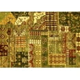 thumbnail image 1 of Ahgly Company Indoor Rectangle Abstract Yellow Modern Area Rugs, 2' x 4', 1 of 4