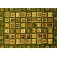 thumbnail image 1 of Ahgly Company Indoor Rectangle Abstract Yellow Modern Area Rugs, 2' x 4', 1 of 4