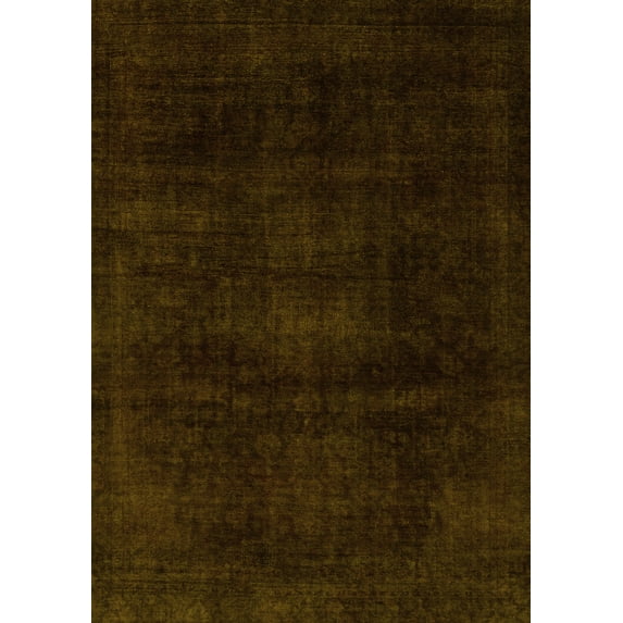 Ahgly Company Indoor Rectangle Abstract Yellow Modern Area Rugs, 5' x 8'