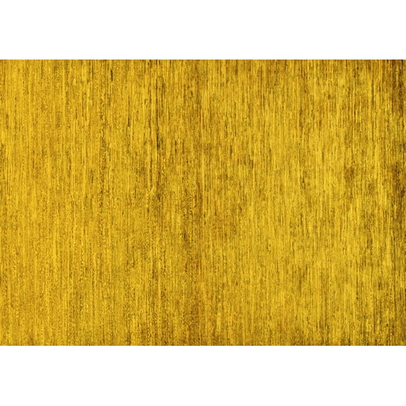 Ahgly Company Indoor Rectangle Abstract Yellow Modern Area Rugs, 7' x 10'
