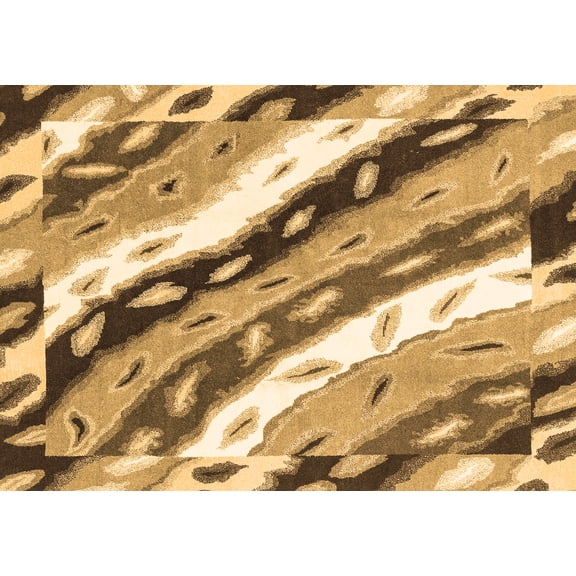 Ahgly Company Indoor Rectangle Animal Brown Modern Area Rugs, 7' x 10'