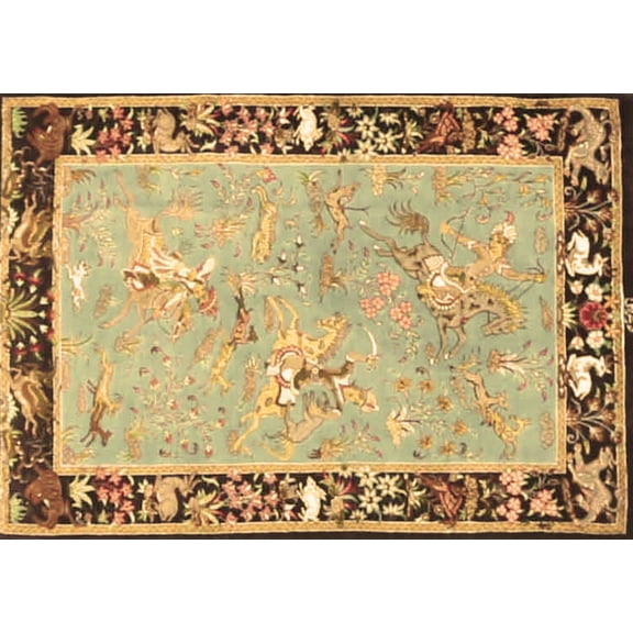 Ahgly Company Indoor Rectangle Animal Brown Traditional Area Rugs, 2' x 3'