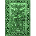 thumbnail image 1 of Ahgly Company Indoor Rectangle Animal Emerald Green Traditional Area Rugs, 8' x 10', 1 of 4