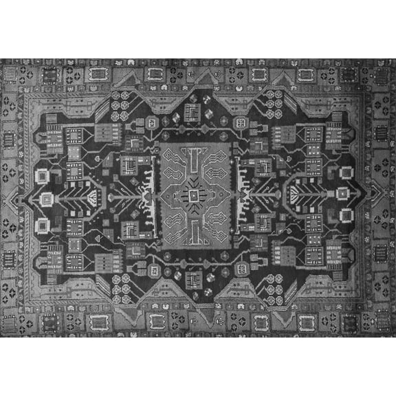 Ahgly Company Indoor Rectangle Animal Gray Traditional Area Rugs, 2' x 4'