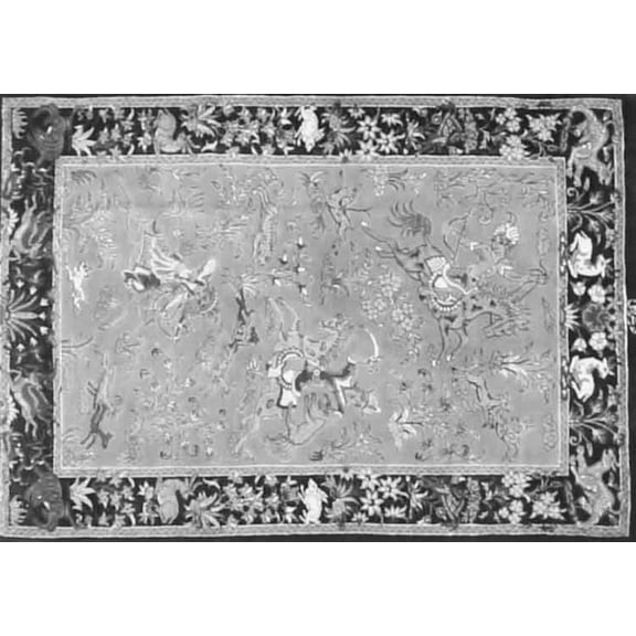 Ahgly Company Indoor Rectangle Animal Gray Traditional Area Rugs, 2' x 4'
