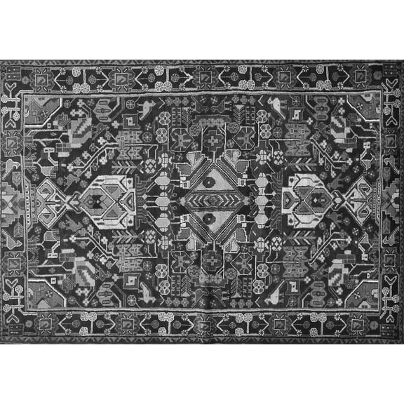 Ahgly Company Indoor Rectangle Animal Gray Traditional Area Rugs, 5' x 7'