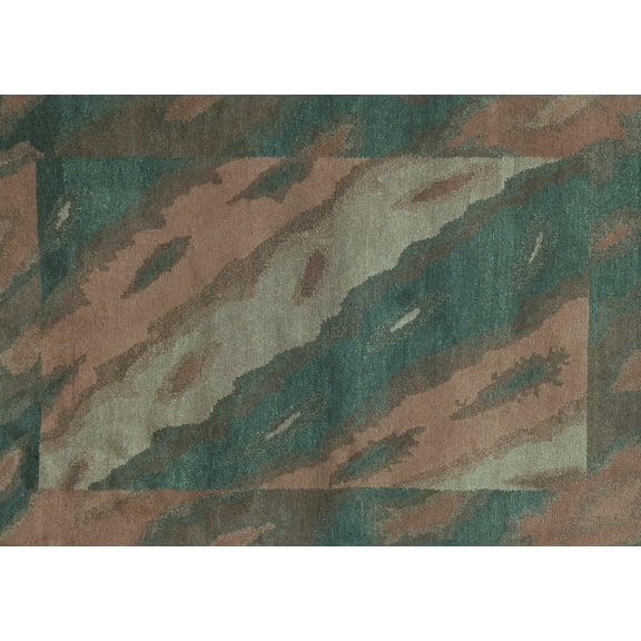 Ahgly Company Indoor Rectangle Animal Light Blue Modern Area Rugs, 5' x 7'