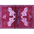 thumbnail image 1 of Ahgly Company Indoor Rectangle Animal Purple Traditional Area Rugs, 7' x 10', 1 of 4