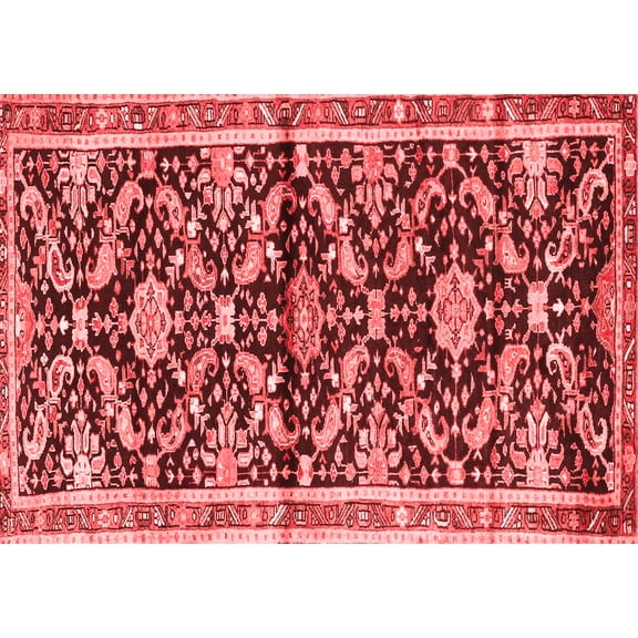 Ahgly Company Indoor Rectangle Animal Red Traditional Area Rugs, 2' x 3'