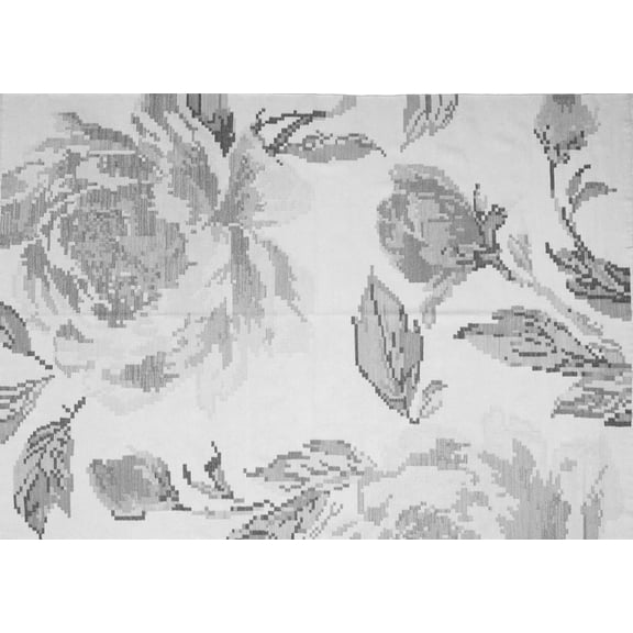 Ahgly Company Indoor Rectangle Botanical Gray Coastal Area Rugs, 5' x 7'