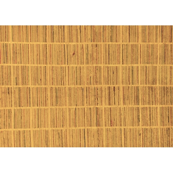 Ahgly Company Indoor Rectangle Checkered Brown Modern Area Rugs, 5' x 7'