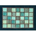 thumbnail image 1 of Ahgly Company Indoor Rectangle Checkered Light Blue Modern Area Rugs, 7' x 10', 1 of 4