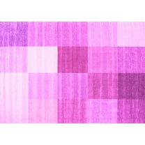 Ahgly Company Indoor Rectangle Checkered Pink Modern Area Rugs, 5' x 7'