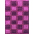 thumbnail image 1 of Ahgly Company Indoor Rectangle Checkered Purple Modern Area Rugs, 3' x 5', 1 of 4