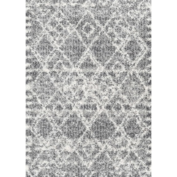 Ahgly Company Indoor Rectangle Contemporary Battleship Gray Area Rugs, 8' x 10'