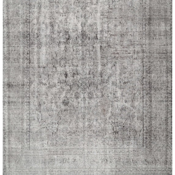 Ahgly Company Indoor Rectangle Contemporary Battleship Gray Area Rugs, 8' x 12'