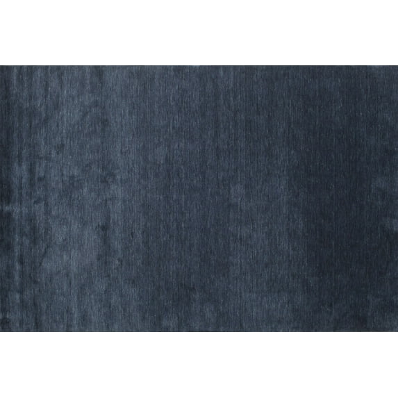 Ahgly Company Indoor Rectangle Contemporary Blue Jay Blue Area Rugs, 3' x 5'