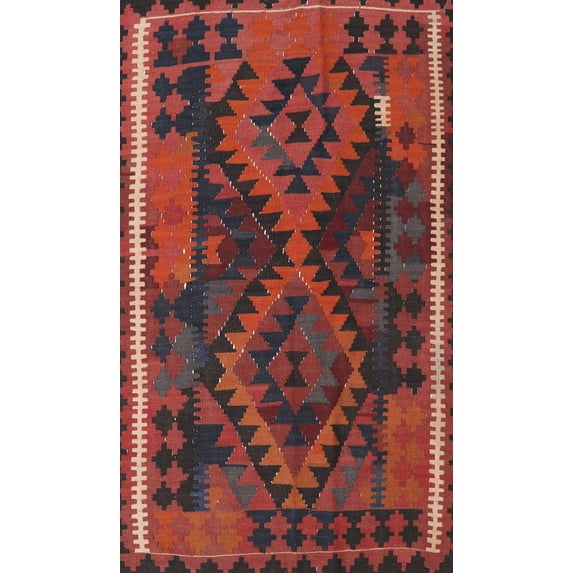 Ahgly Company Indoor Rectangle Contemporary Chestnut Brown Area Rugs, 5' x 7'