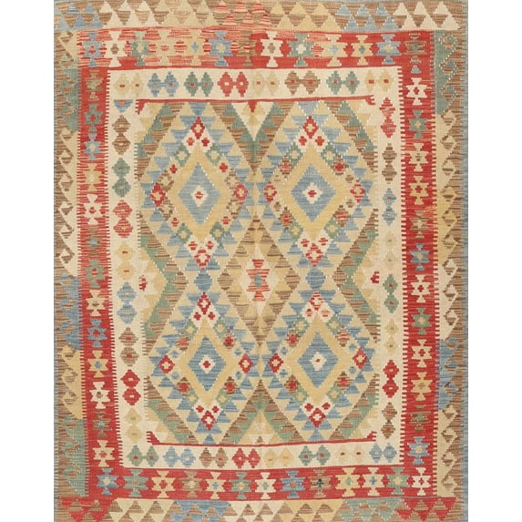 Ahgly Company Indoor Rectangle Contemporary Chocolate Brown Area Rugs, 8' x 10'