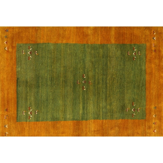 Ahgly Company Indoor Rectangle Contemporary Mahogany Brown Area Rugs, 7' x 9'