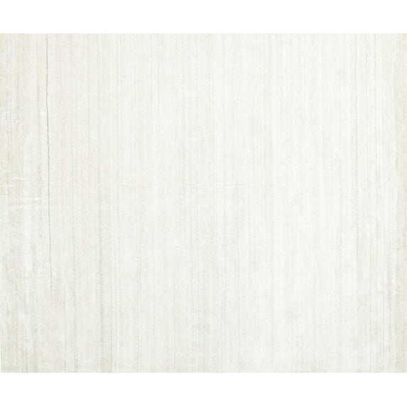 Ahgly Company Indoor Rectangle Contemporary Pearl White Beige Solid Area Rugs, Swatch Sample