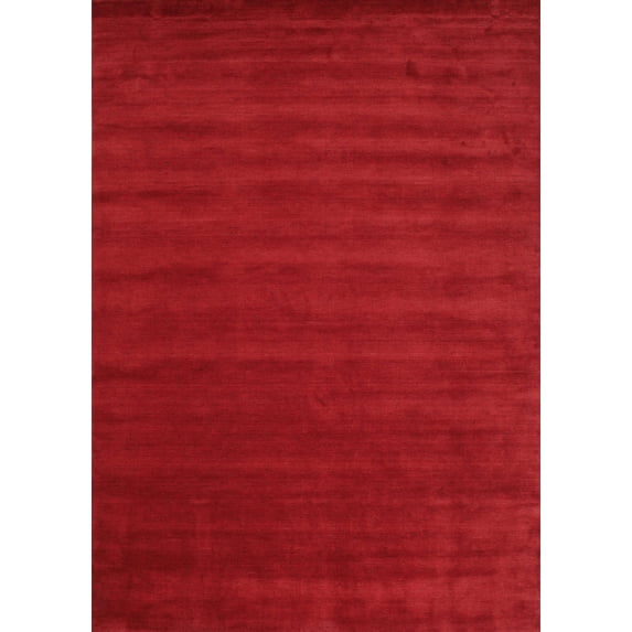 Ahgly Company Indoor Rectangle Contemporary Red Area Rugs, 3' x 5'