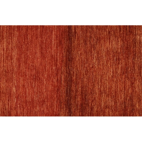 Ahgly Company Indoor Rectangle Contemporary Red Area Rugs, 8' x 10'