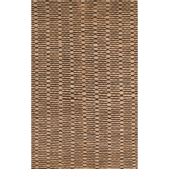 Ahgly Company Indoor Rectangle Contemporary Sand Brown Area Rugs, 8' x 10'