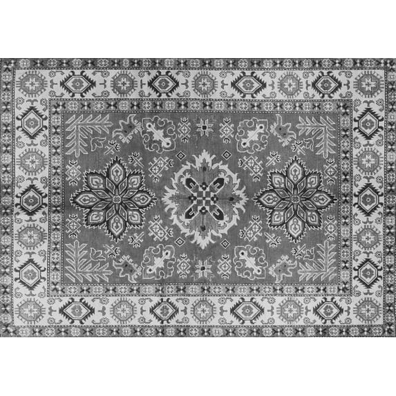Ahgly Company Indoor Rectangle Geometric Gray Traditional Area Rugs, 2' x 3'