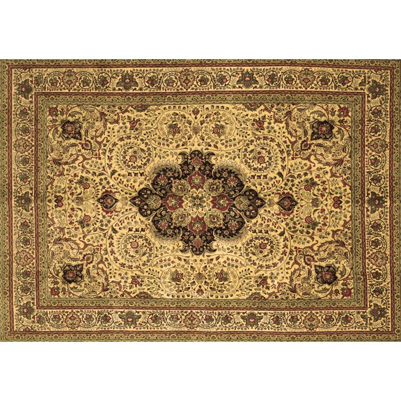 Ahgly Company Indoor Rectangle Medallion Brown Traditional Area Rugs, 2' x 3'