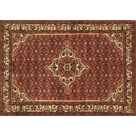 Ahgly Company Indoor Rectangle Medallion Brown Traditional Area Rugs, 2' x 3'
