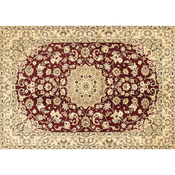 Ahgly Company Indoor Rectangle Medallion Brown Traditional Area Rugs, 2' x 3'