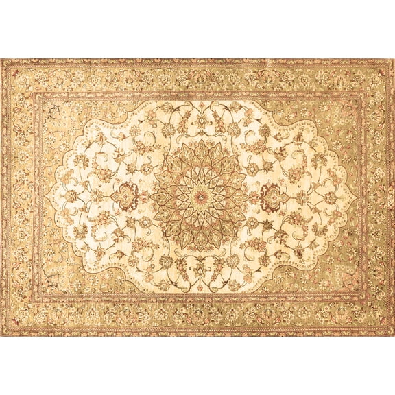 Ahgly Company Indoor Rectangle Medallion Brown Traditional Area Rugs, 3' x 5'