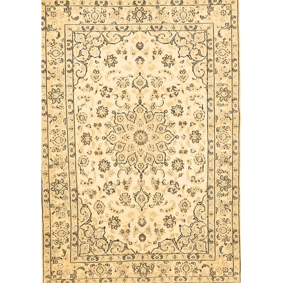 Ahgly Company Indoor Rectangle Medallion Brown Traditional Area Rugs, 6' x 9'