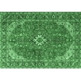 thumbnail image 1 of Ahgly Company Indoor Rectangle Medallion Emerald Green Traditional Area Rugs, 8' x 12', 1 of 4